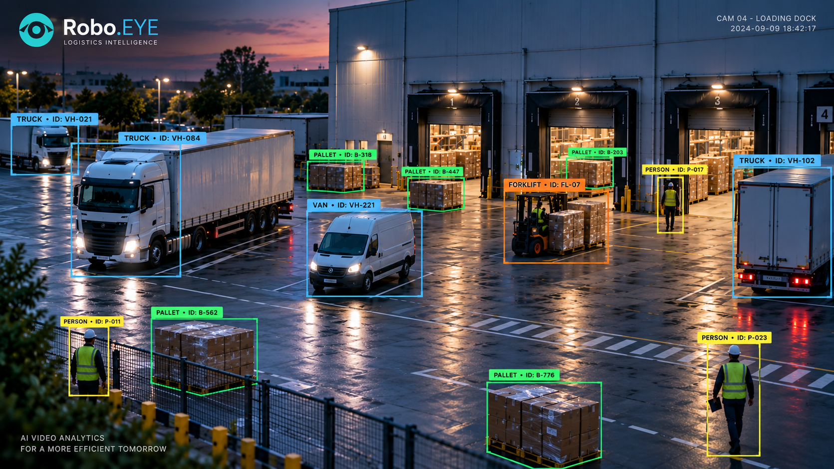 AI video analytics for vehicle and transport monitoring