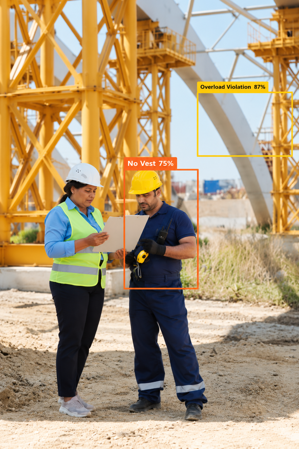 AI worker safety monitoring detecting safety violations